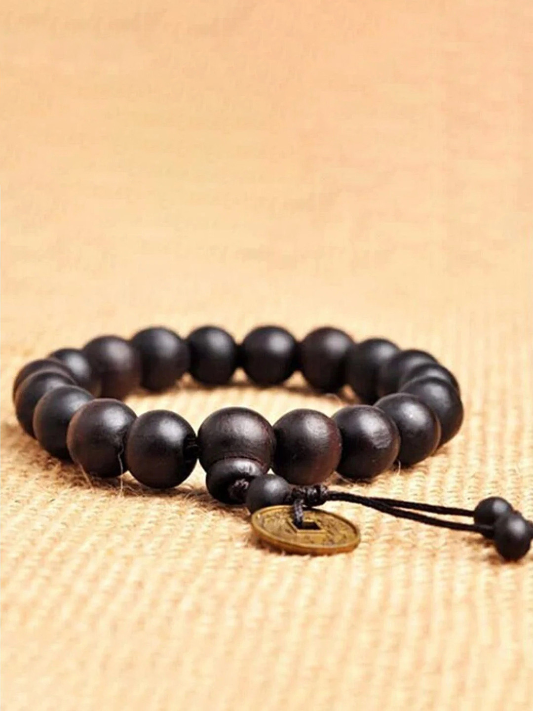 Crazy Fashion Unisex Wood Beaded Elasticated Bracelet
