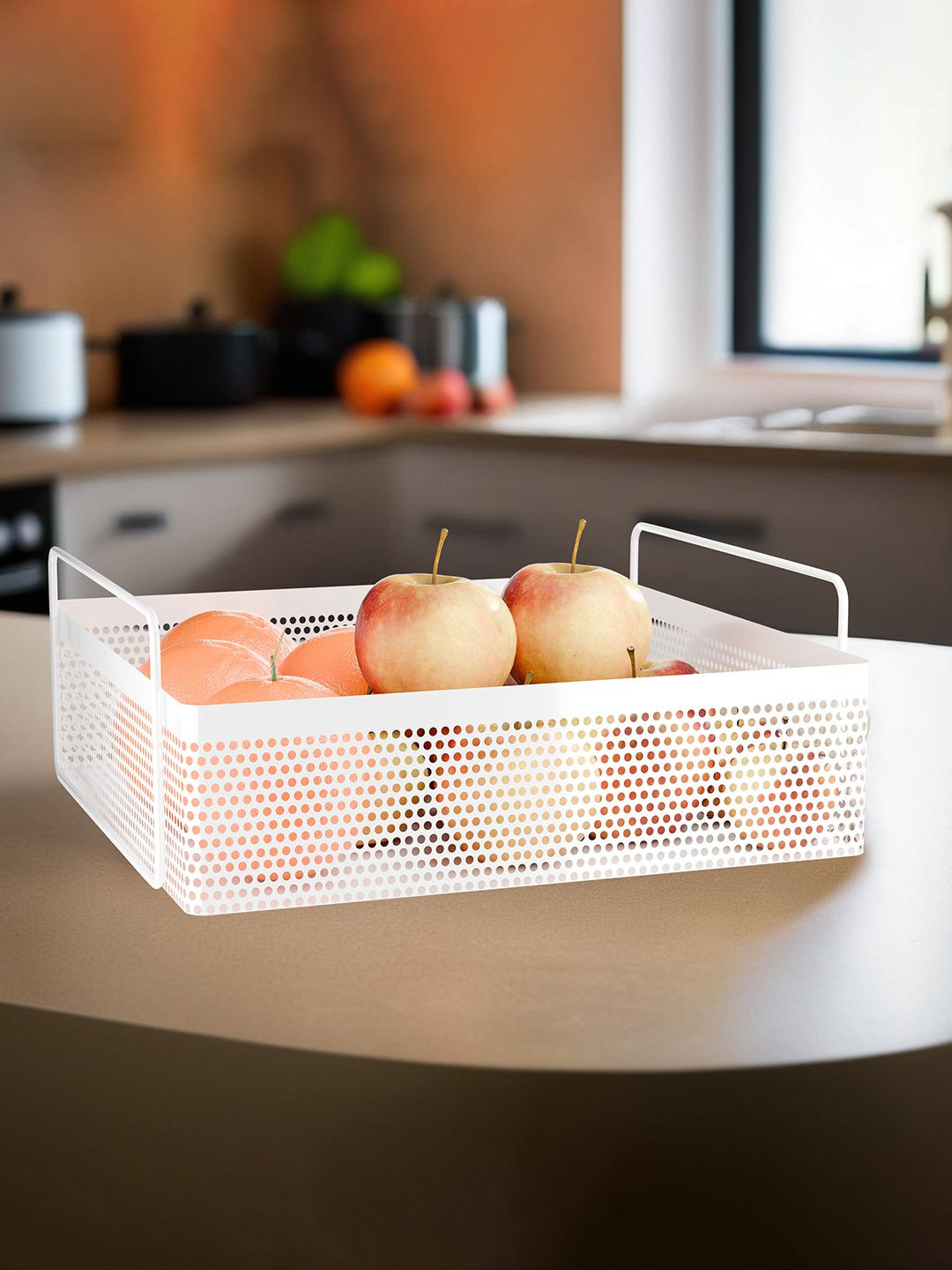 Kuber Industries White Square Kitchen Storage Organiser