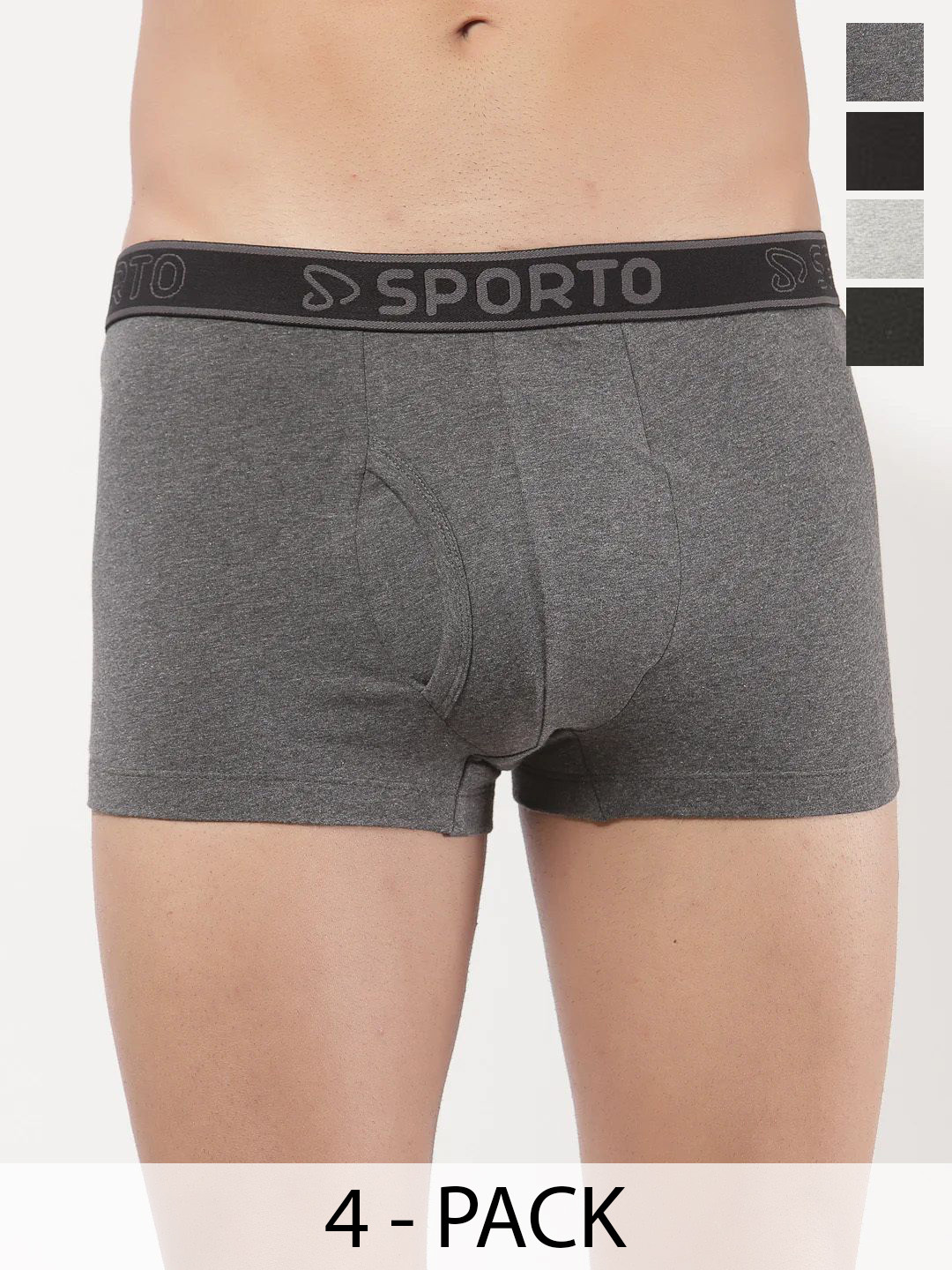 Sporto by Macho Pack Of 4  Outer Elastic Trunks VAN