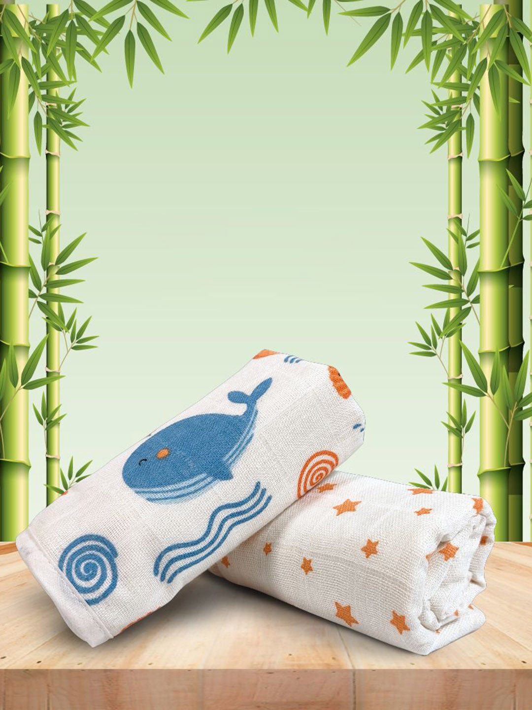Nuluv Blue Whale Burp Cloth (0 to 6 Months)