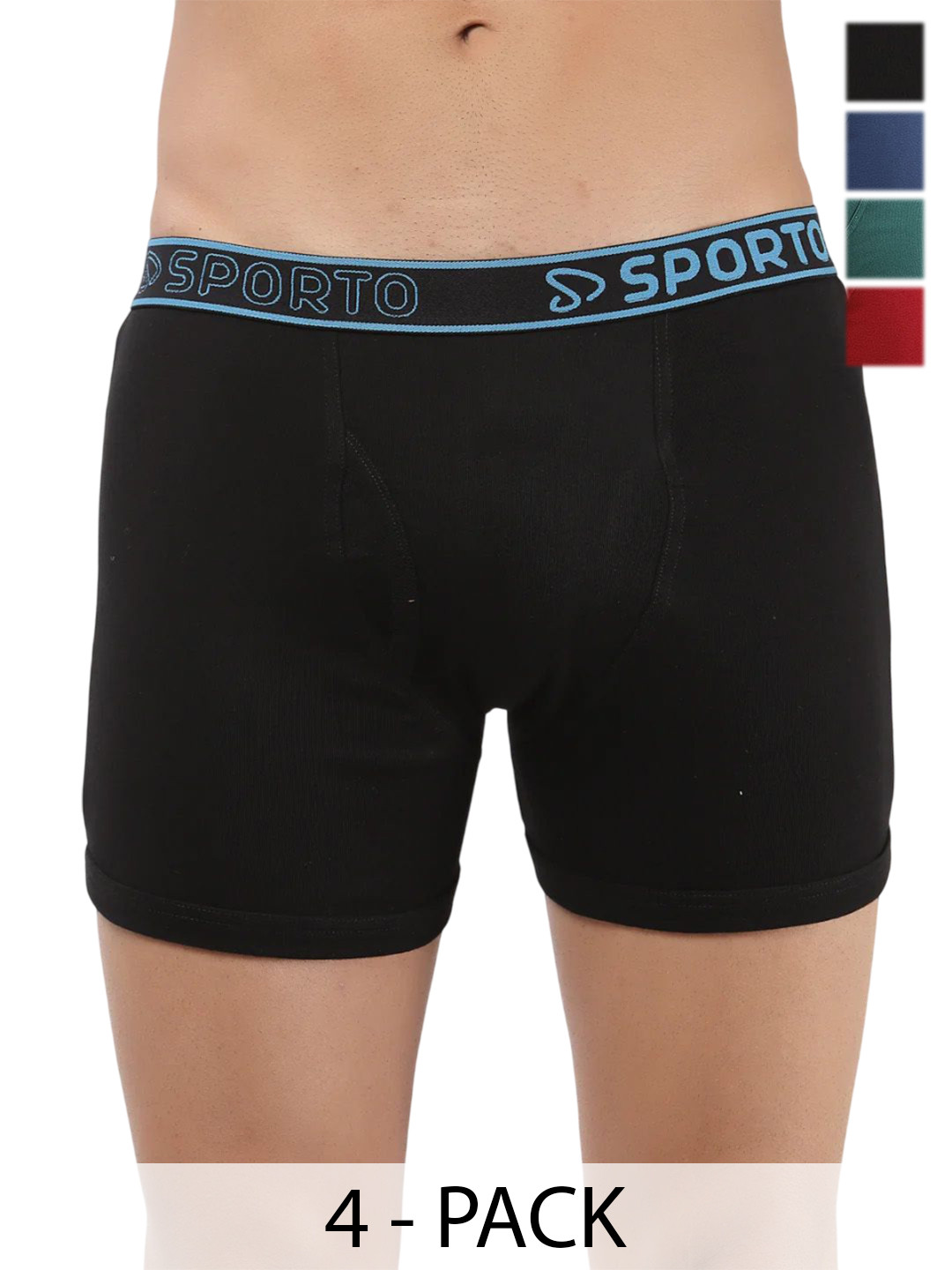 Sporto by Macho Men Pack Of 4 Anti-Rash Long Trunk