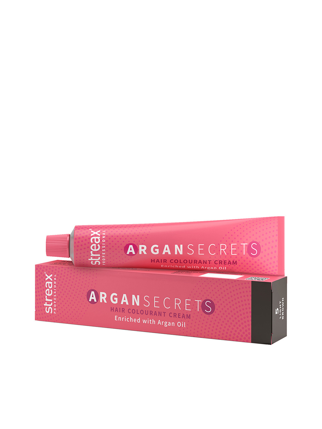 Streax Professional Argan Secrets Hair Colourant Cream with Argan Oil 60g - Light Brown 5