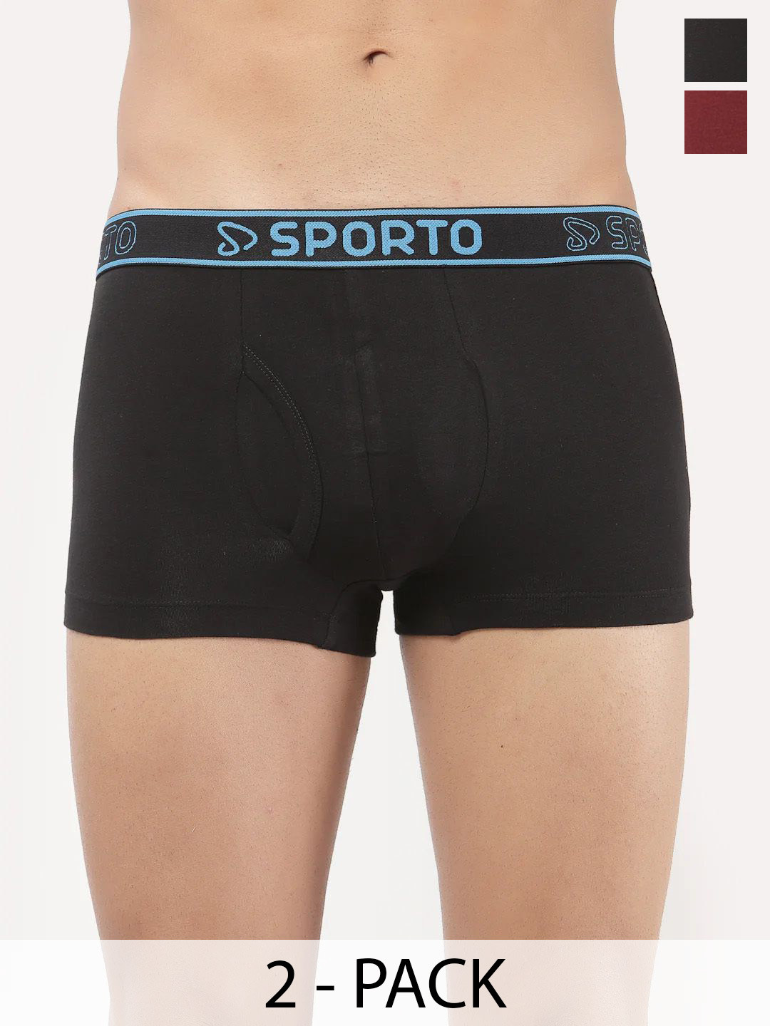 Sporto by Macho Men Pack Of 2 Outer Elastic Short Trunk