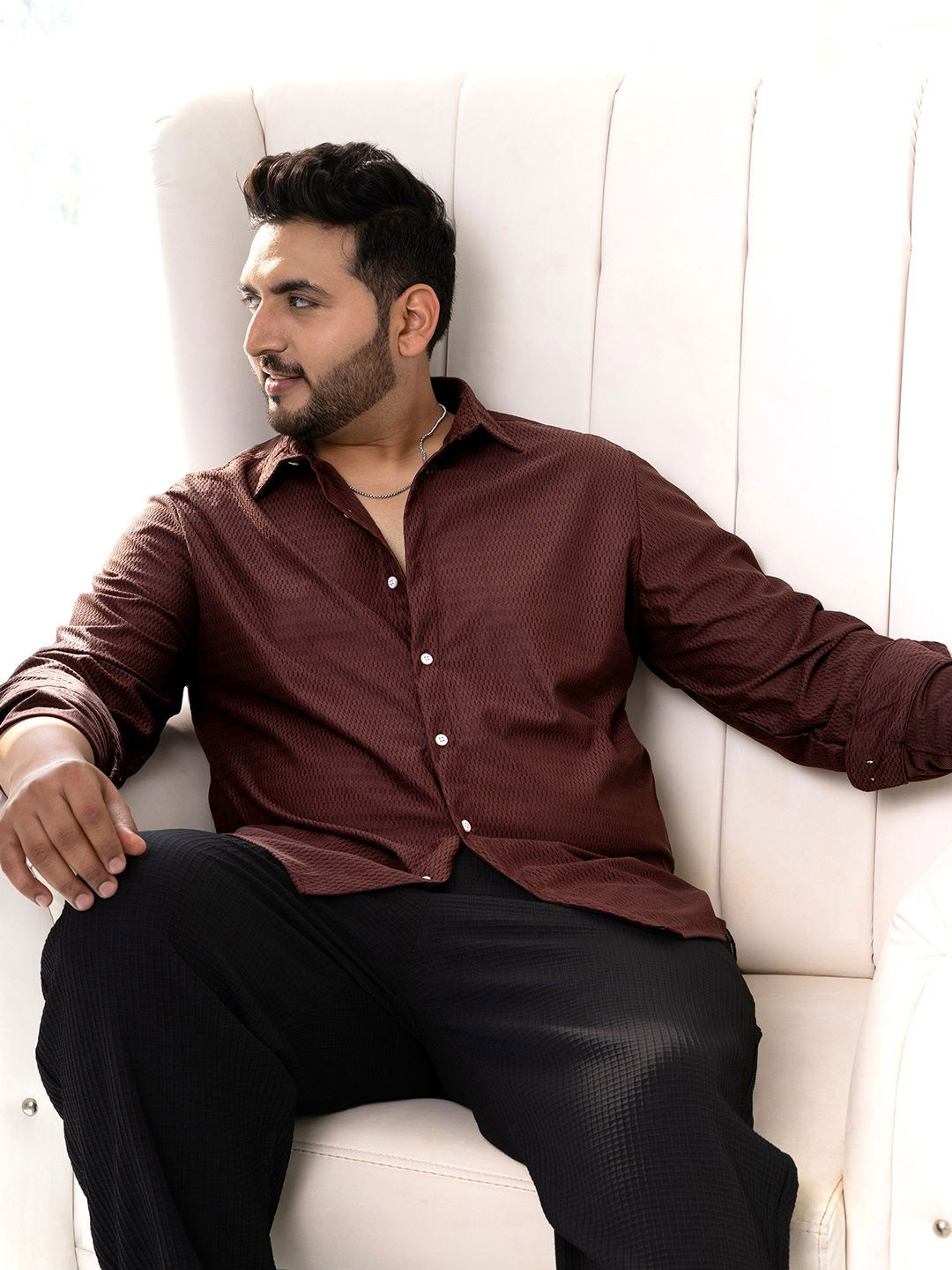 Instafab Plus Men Comfort Opaque Casual Shirt