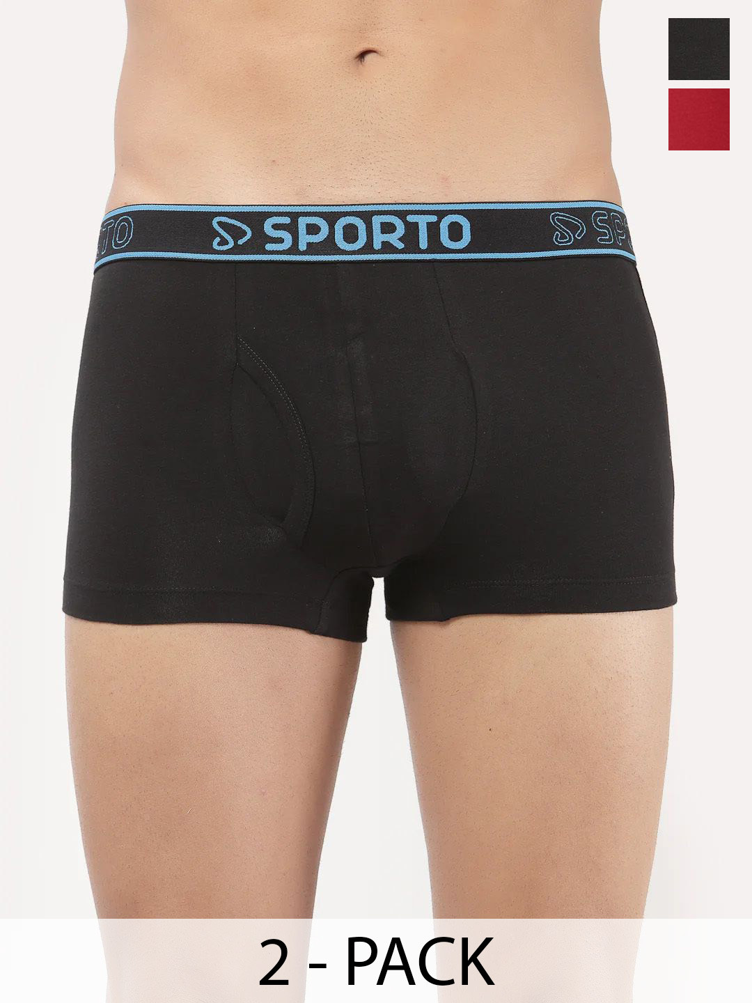 Sporto by Macho Men Pack Of 2 Short Trunk Sprto_M1022-B(1)-R(1)-S Trunk