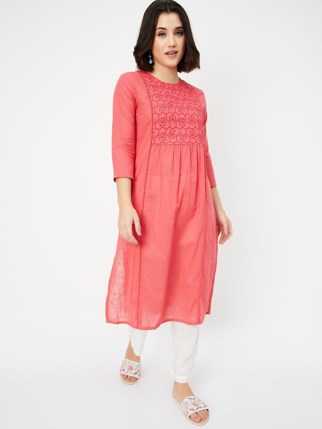 max Women Embroidered Anarkali Kurta