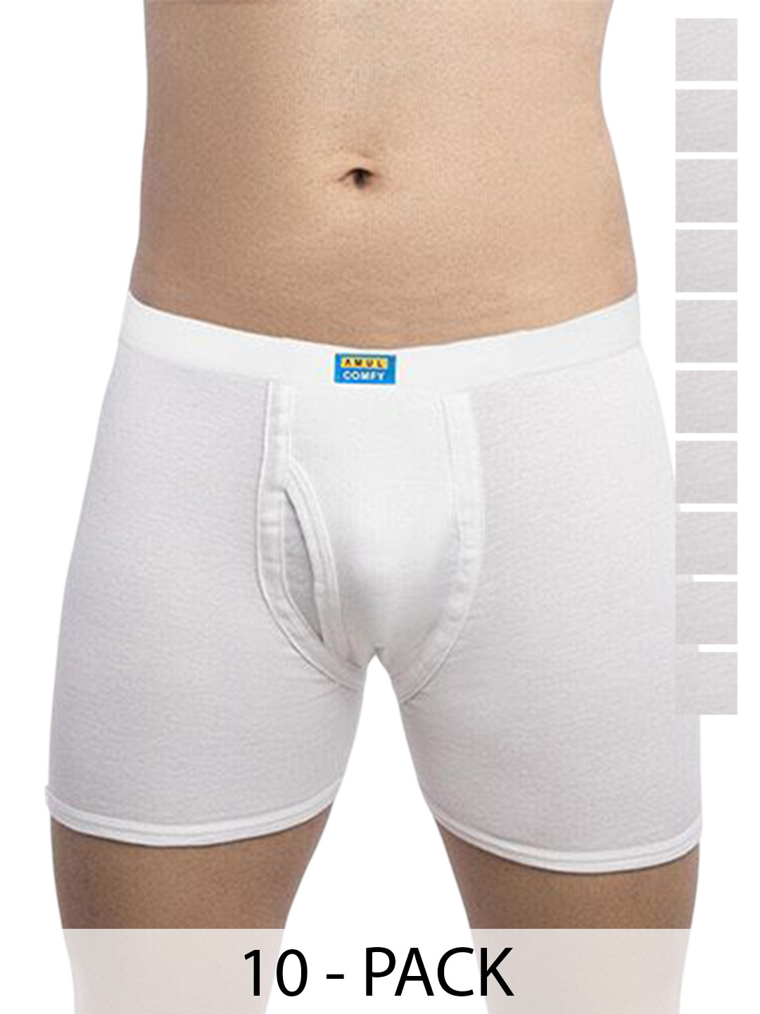 AMUL COMFY Pack Of 10 Men Inner Elasticated Trunk