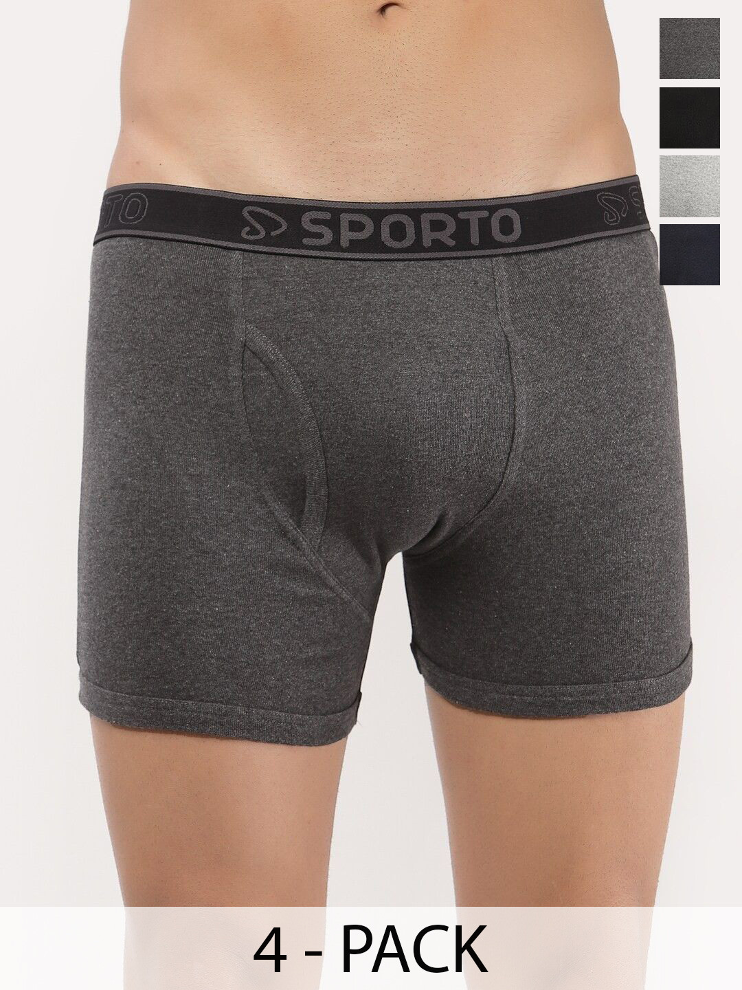 Sporto by Macho Men Pack Of 4 Short Trunk Sprto_M1030-A1-B1-G1-N1-S Trunk