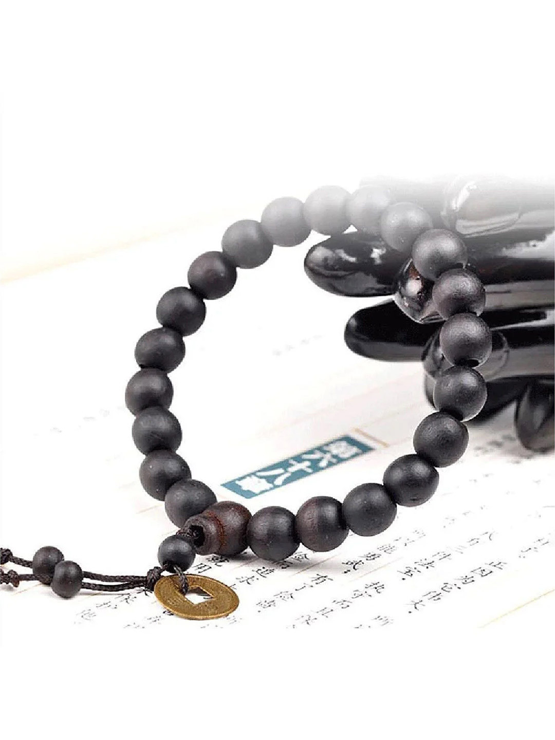 Crazy Fashion Unisex Artificial Beads Beaded Wood Charm Bracelet