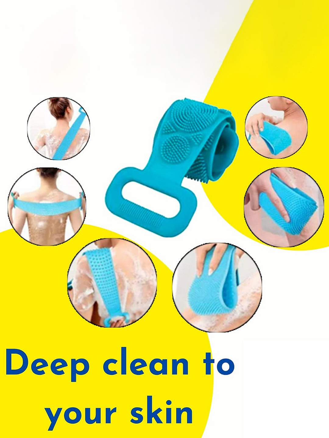 Lichee Silicone Body Scrubber Double Side Bathing Brush