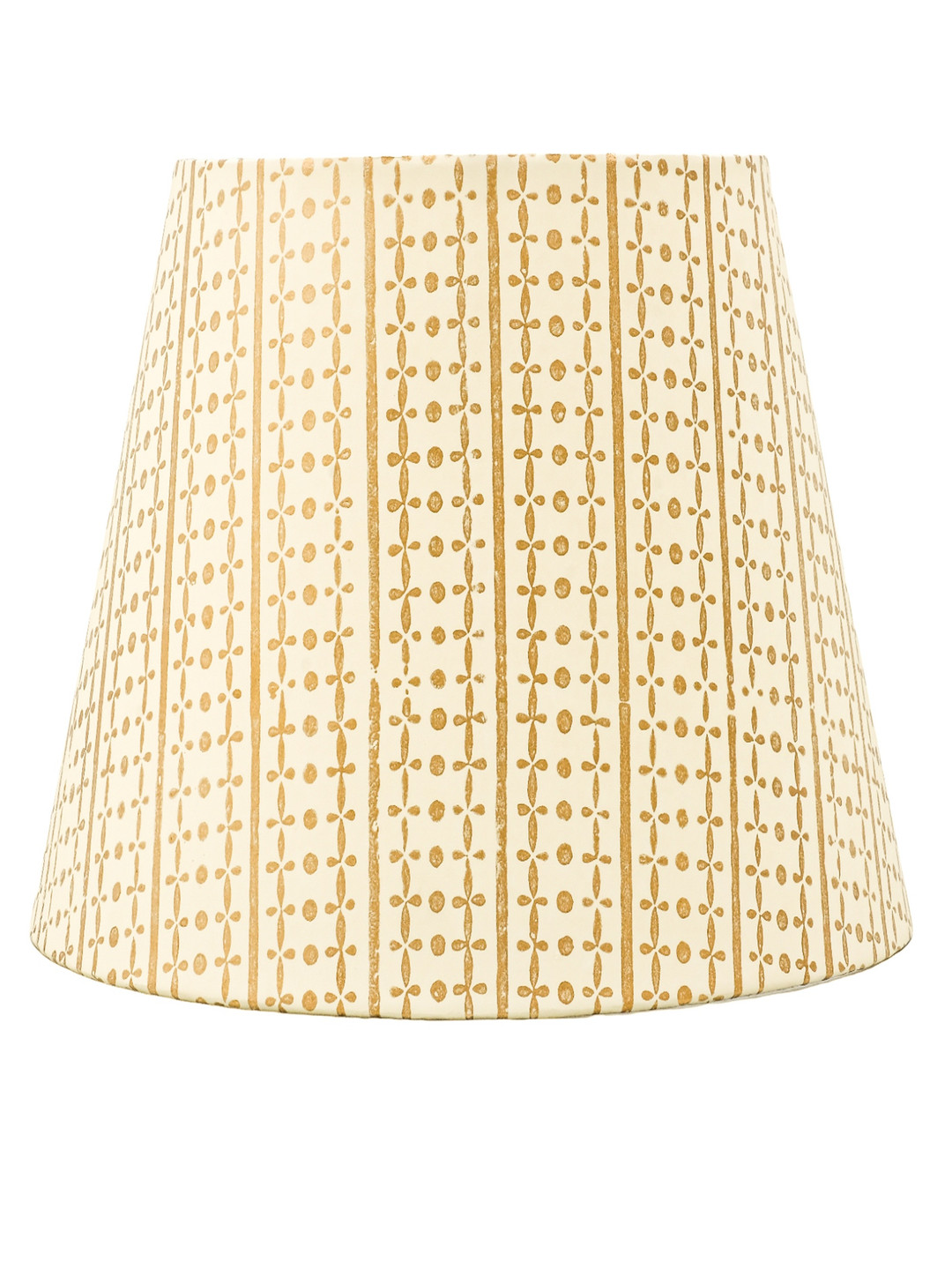 Lampenschirm India Beige Block Printed Straight Empire Premium Hardback Lampshade