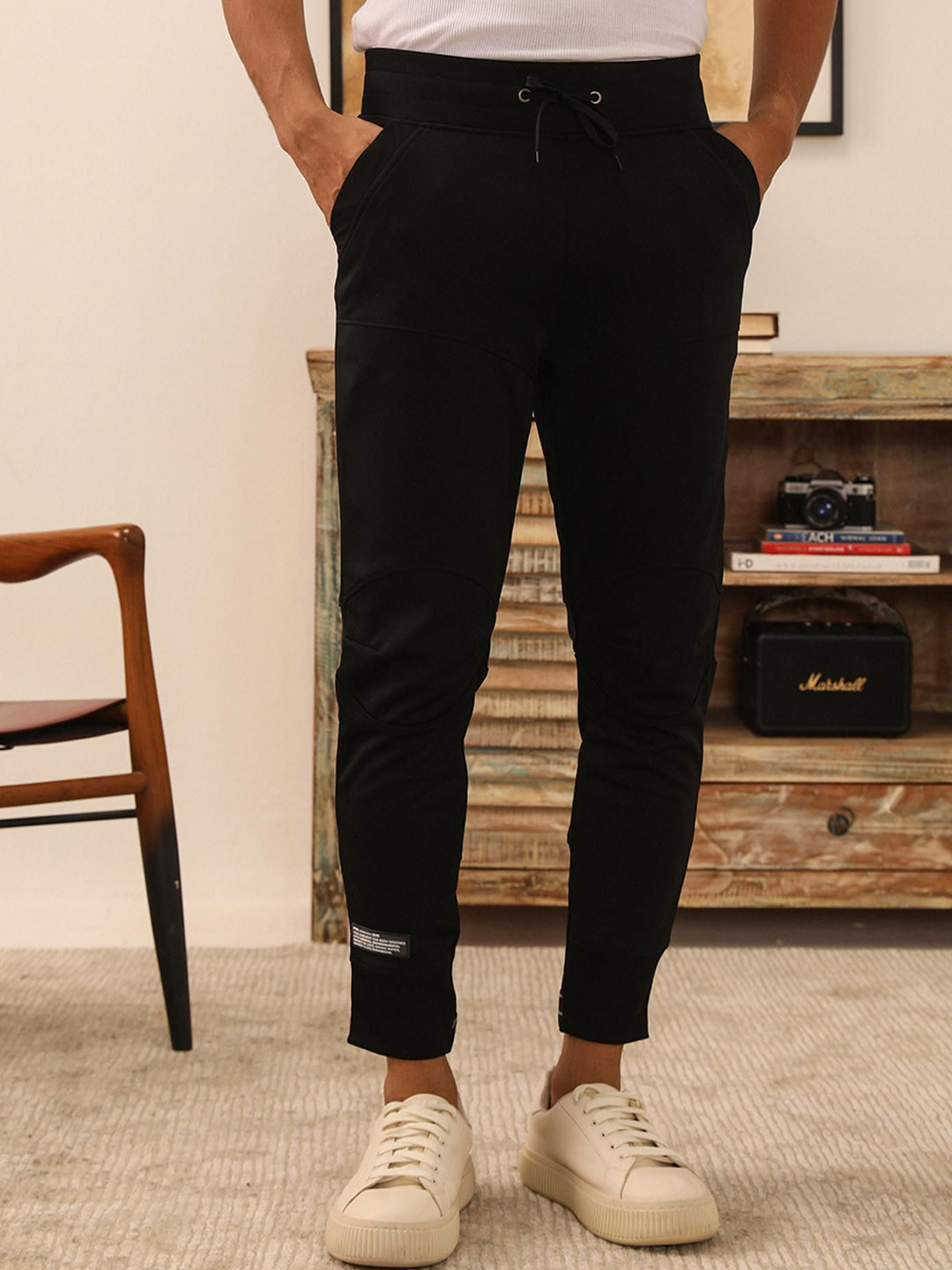 PRIMAL GRAY Classic Men Organic Cotton  Easy Wash Regular Fit Mid-Rise Joggers Trousers