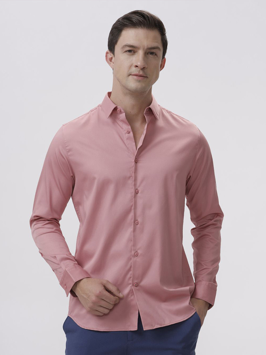 The Collection Men Classic Slim Fit Opaque Casual Shirt