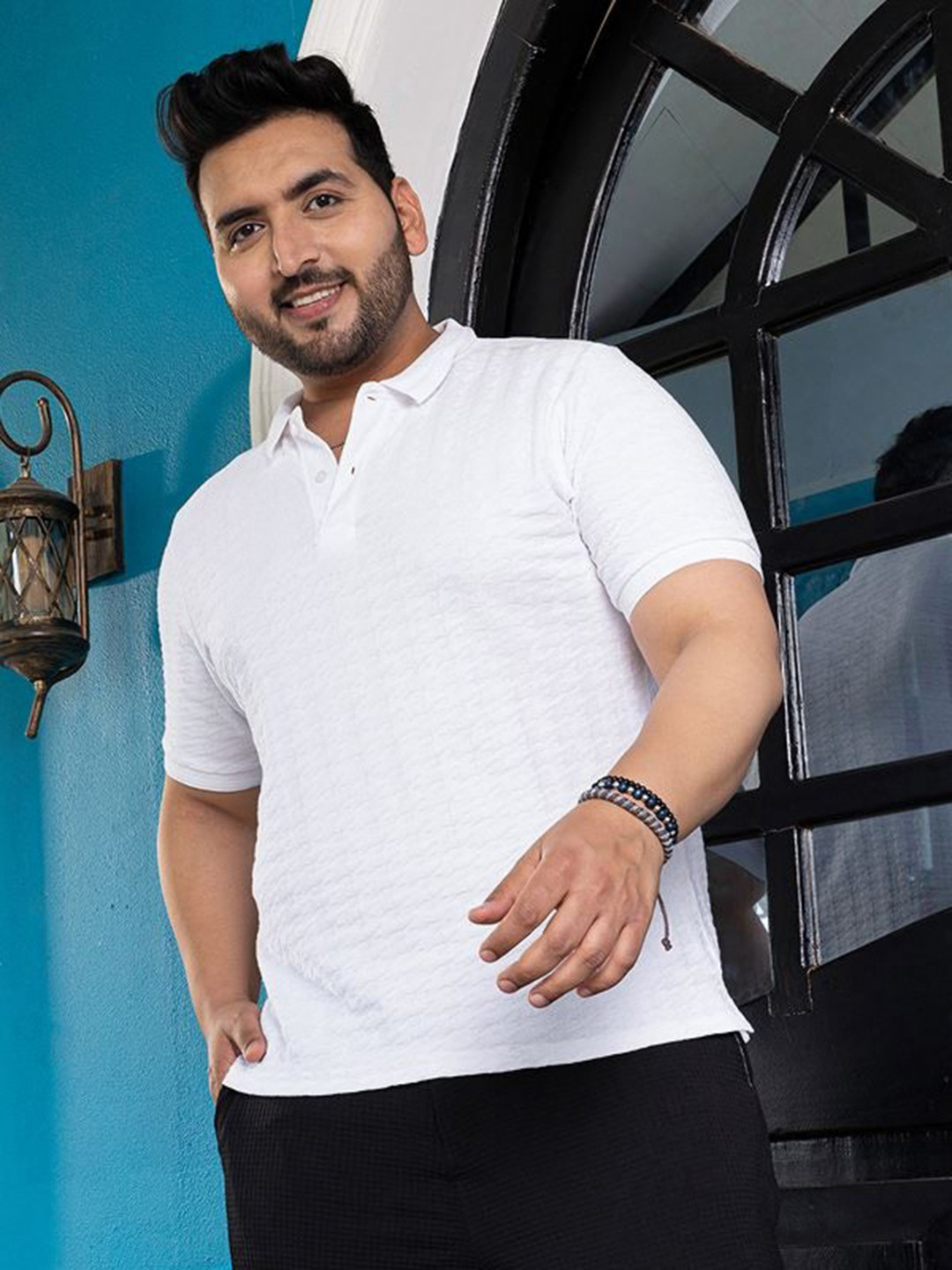 Instafab Plus Men Polo Collar Pockets T-shirt