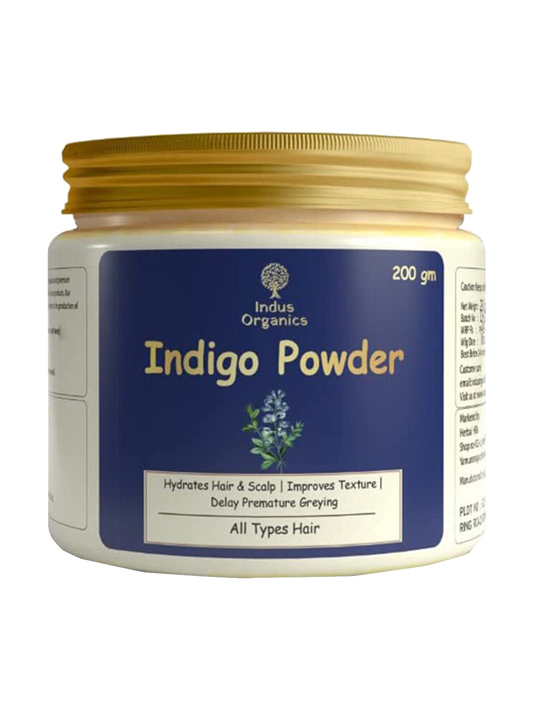 Indus Organics Indigo Powder Hair Color - 200g