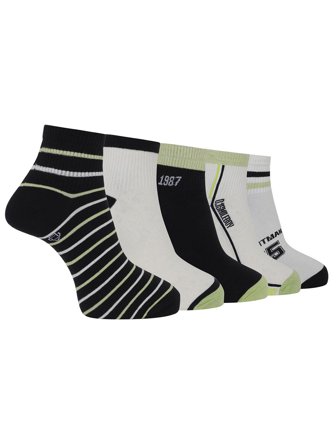 Dollar Men Pack Of 5 Woolen  Patterned Ankle-Length Socks