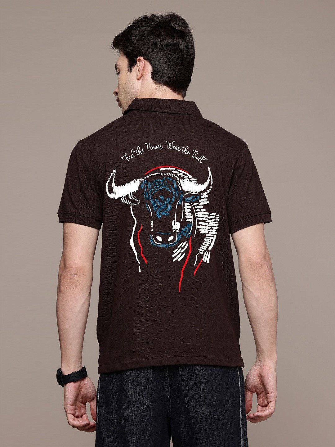 Moda Rapido Men Printed Polo Collar T-shirt