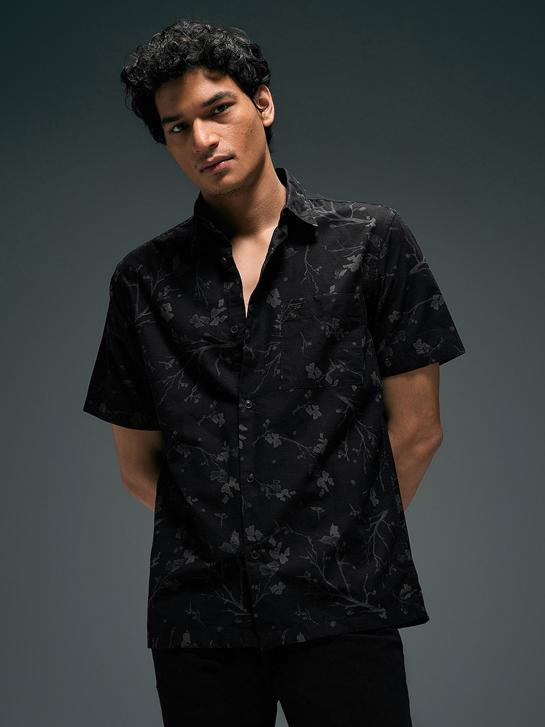 Flying Machine Men Regular Fit Digital Printed Casual Shirt