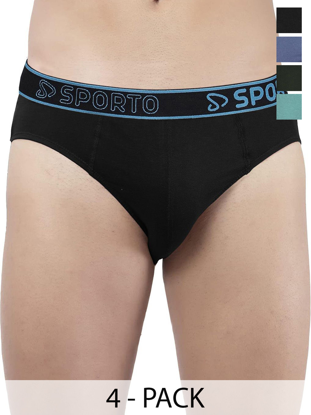 Sporto by Macho Men Pack Of 4 Mid-Rise Basic Briefs
