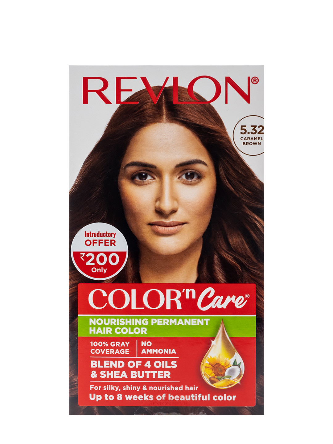 Revlon Color n Care Nourishing Permanent Hair Colour with Shea Butter - Caramel Brown 5.32