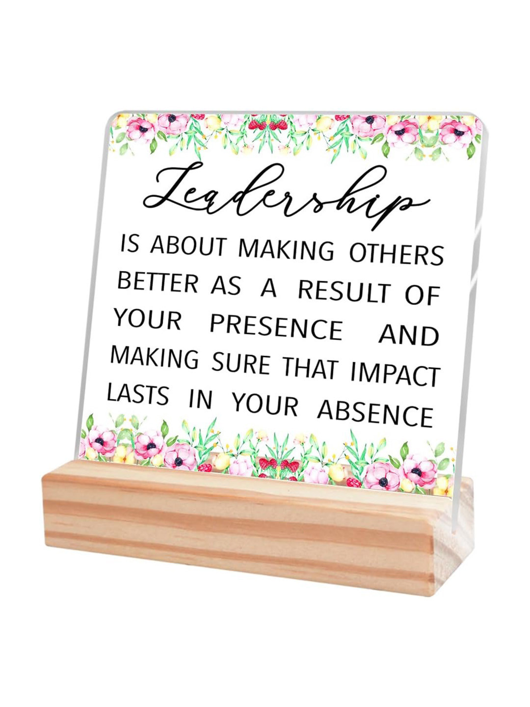 BS AMOR inspirational Gift White Wood Natural Home Office Set of 2 Medium Showpieces - 6.5 Inches