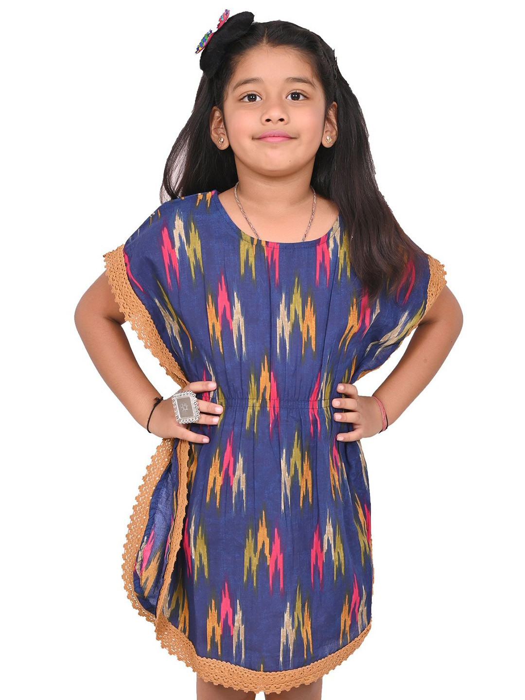 Billion Girls Geometric Printed Pure Cotton Kaftan Kurti
