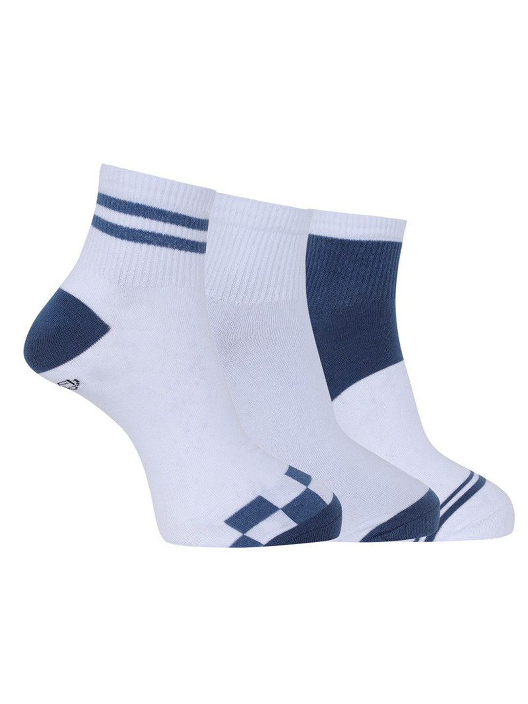 Dollar Dollar Men Pack Of 3 Colourblocked Ankle-Length Socks