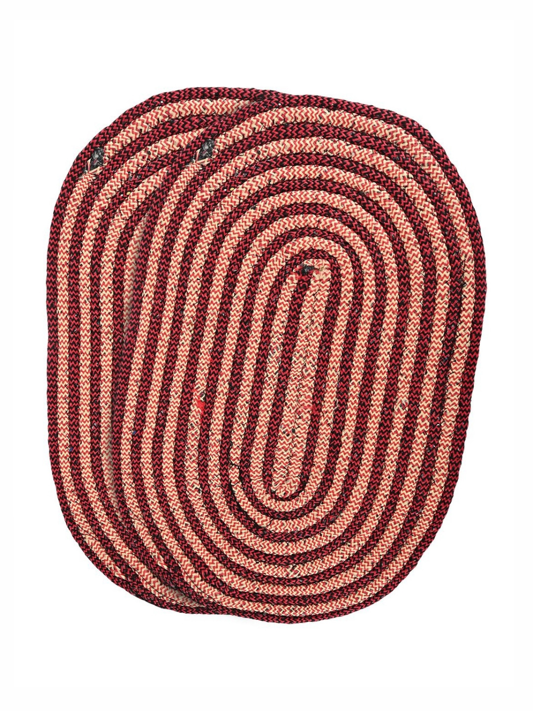 Aura Maroon & Beige 2 Pieces Poly Diamond Cotton Anti Skid Doormats