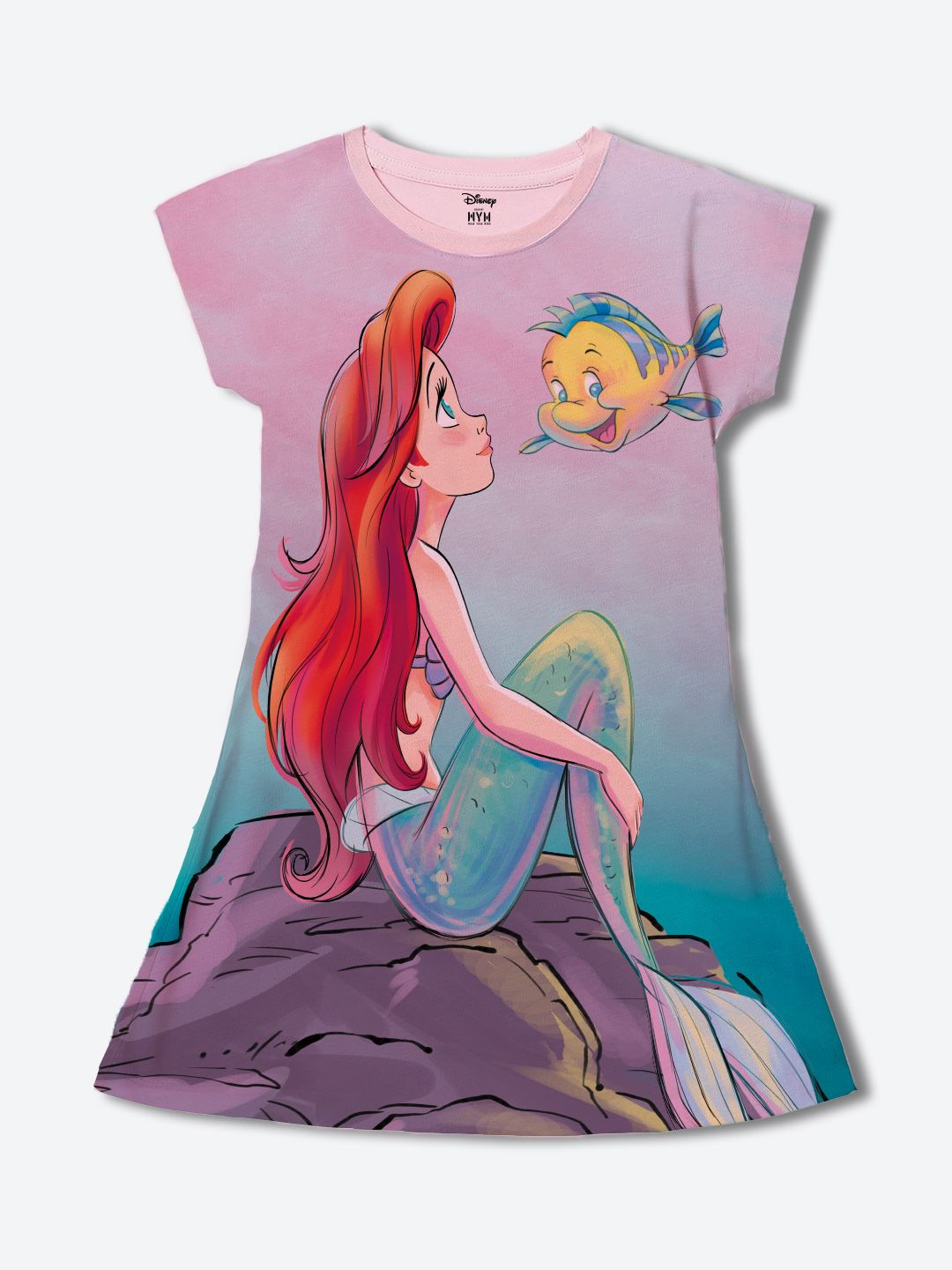 Wear Your Mind Girls Disney Princess Character Print T-shirt Dress