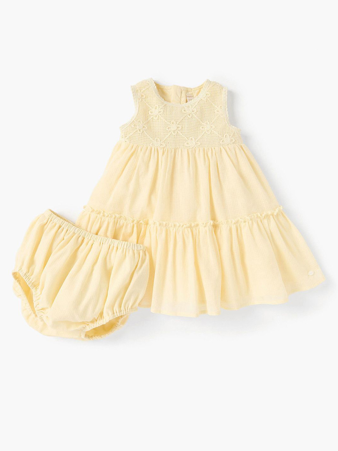 Giggles by Babyshop Girls Embroidered Round Neck Sleeveless Empire Midi Dress