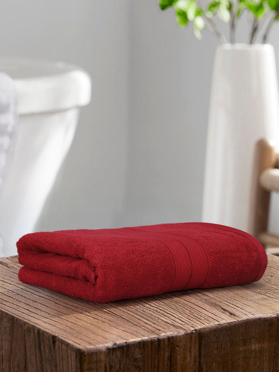 Dollar Red Cotton 600 GSM Bath Towel