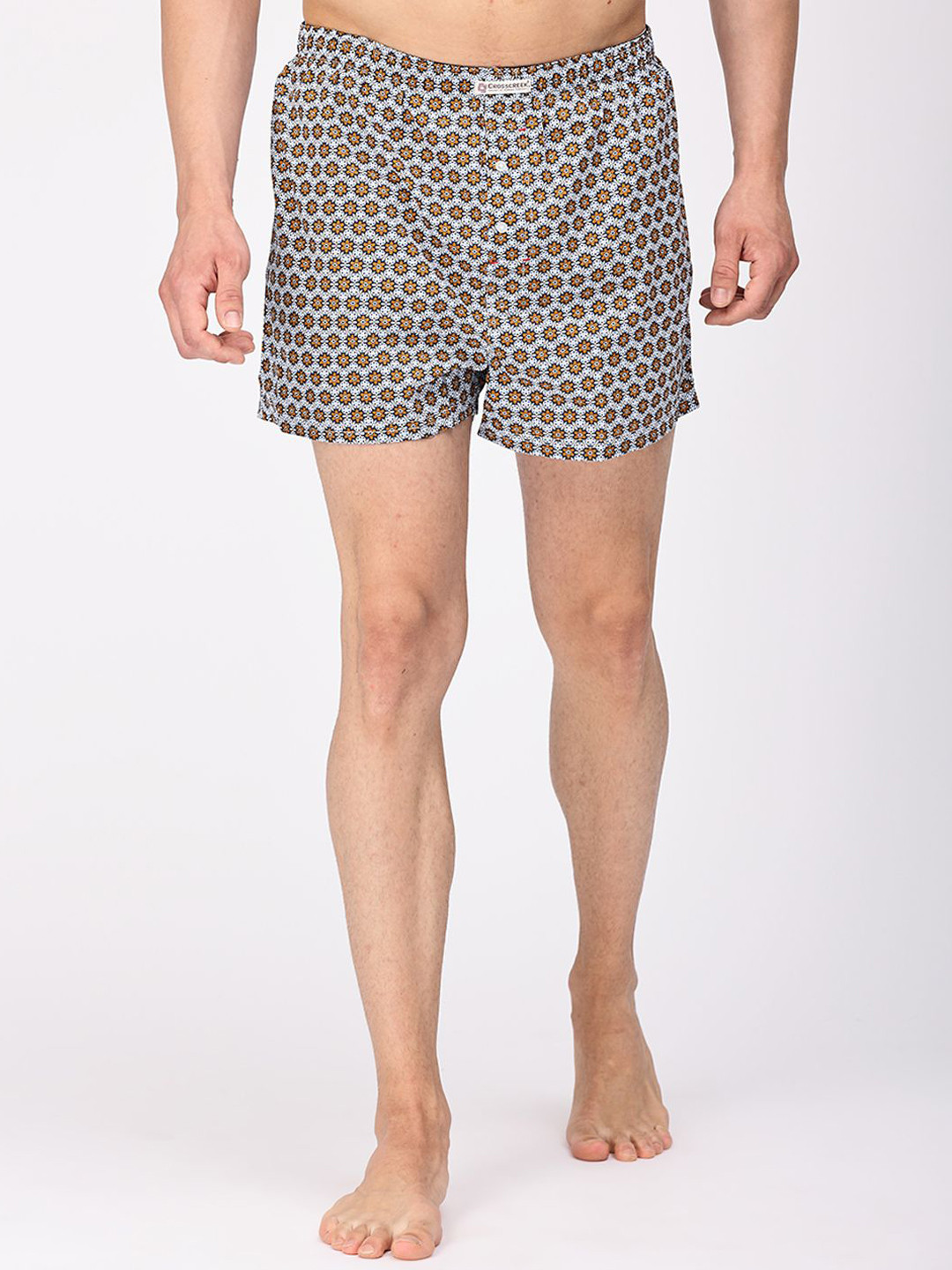 Crosscreek Men Printed Pure Cotton Boxer BXR6036C