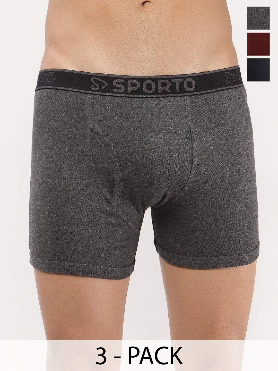 Sporto by Macho Men Pack Of 3 ShortTrunk Sprto_M1030-A(1)-M(1)-N(1)-S Trunk