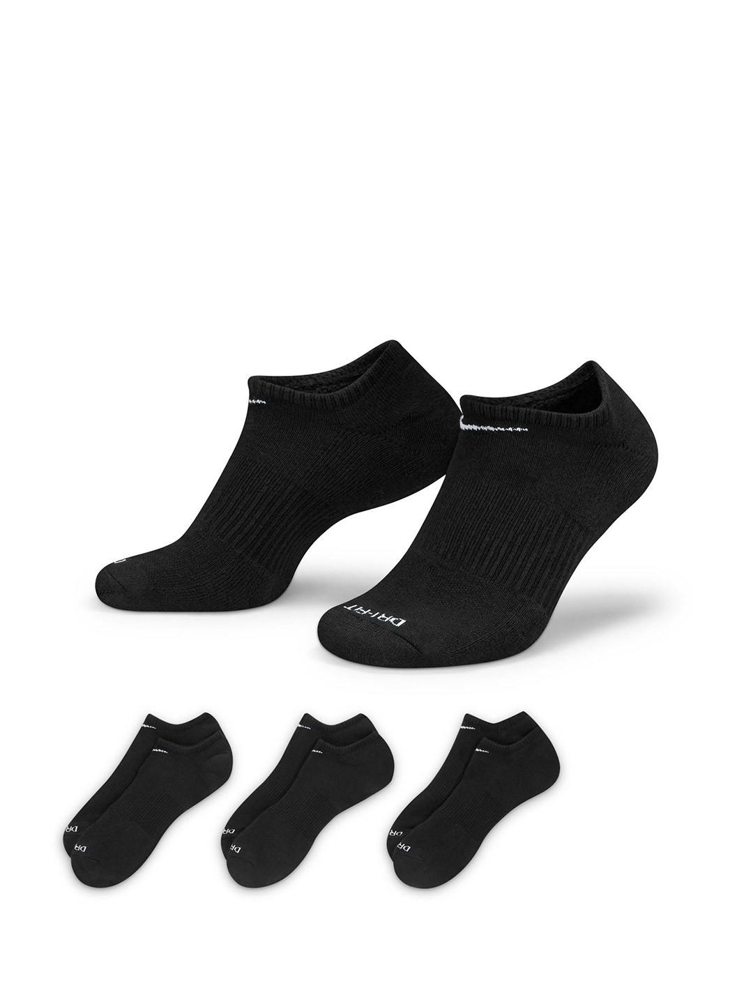 Nike Everyday Plus Cushion Training No-Show Socks (3 Pairs)