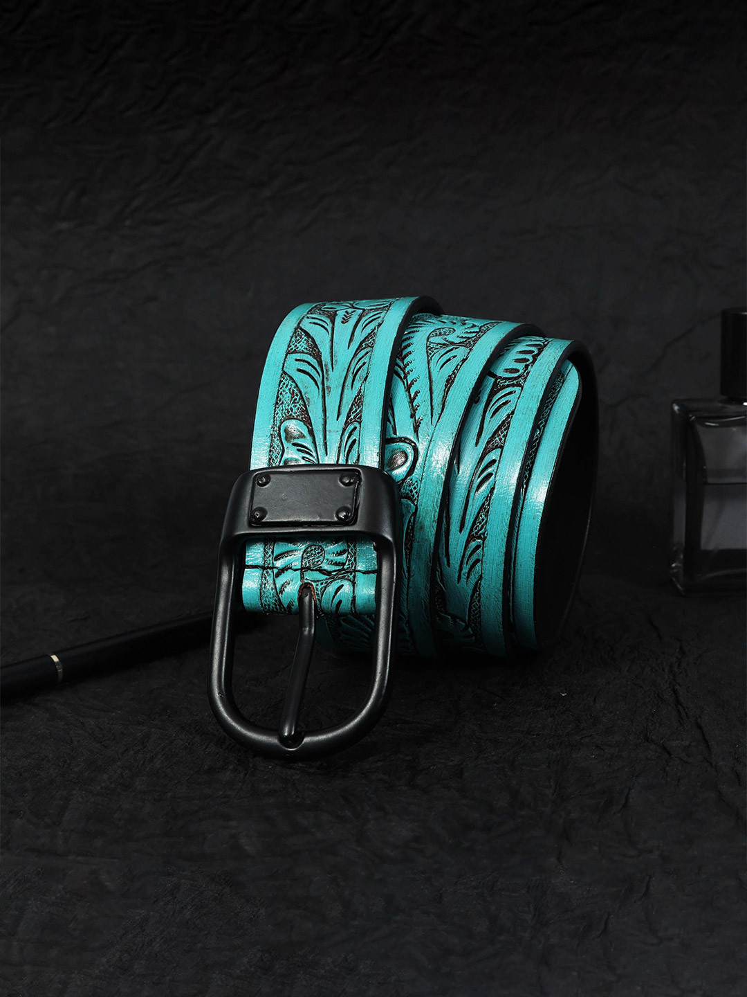 Celtic Women Blue Leather Belt Stylish Tang Closure with LongLasting Durability