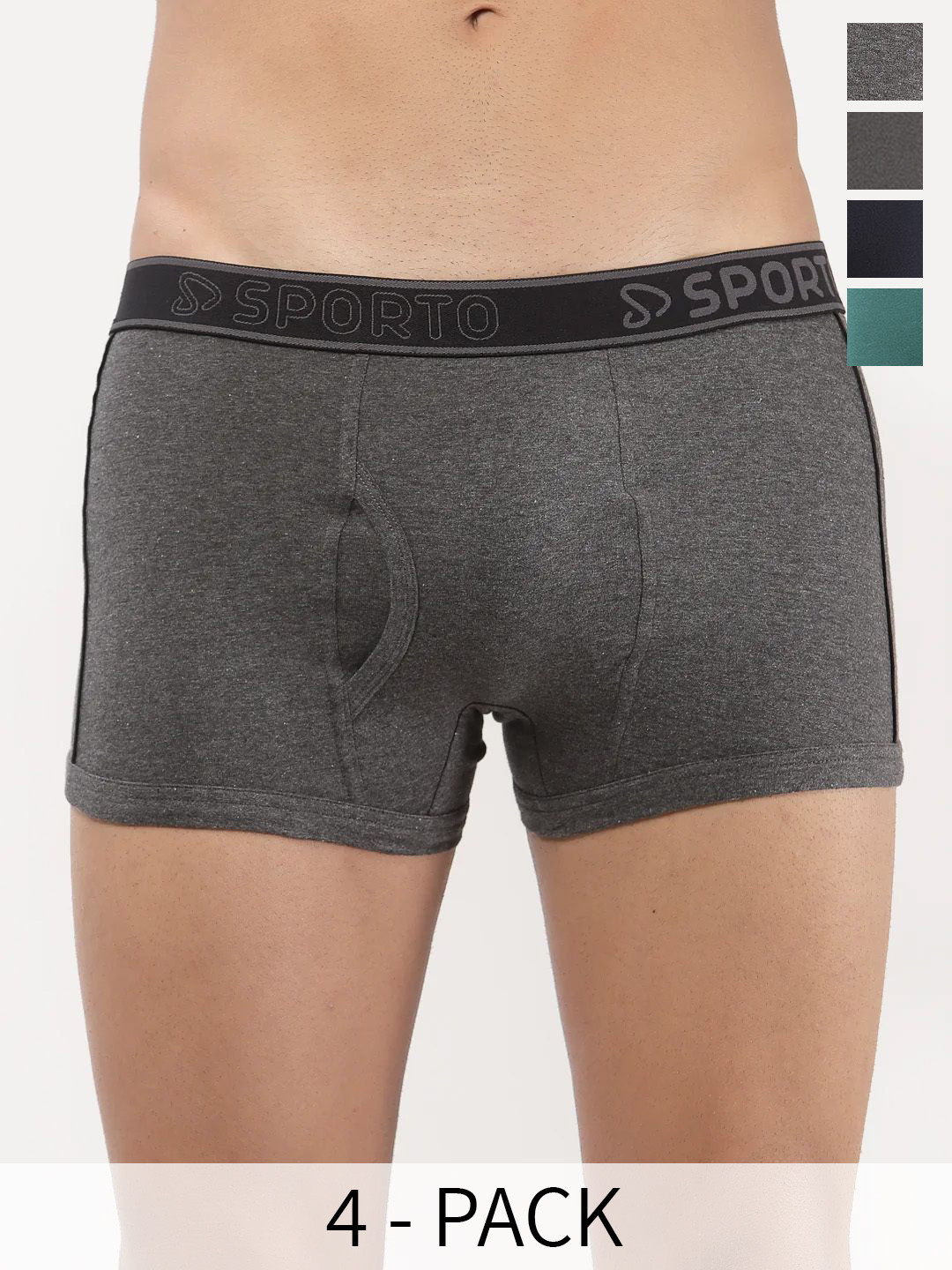 Sporto by Macho Pack Of 4 Anti-Rash Short Trunk