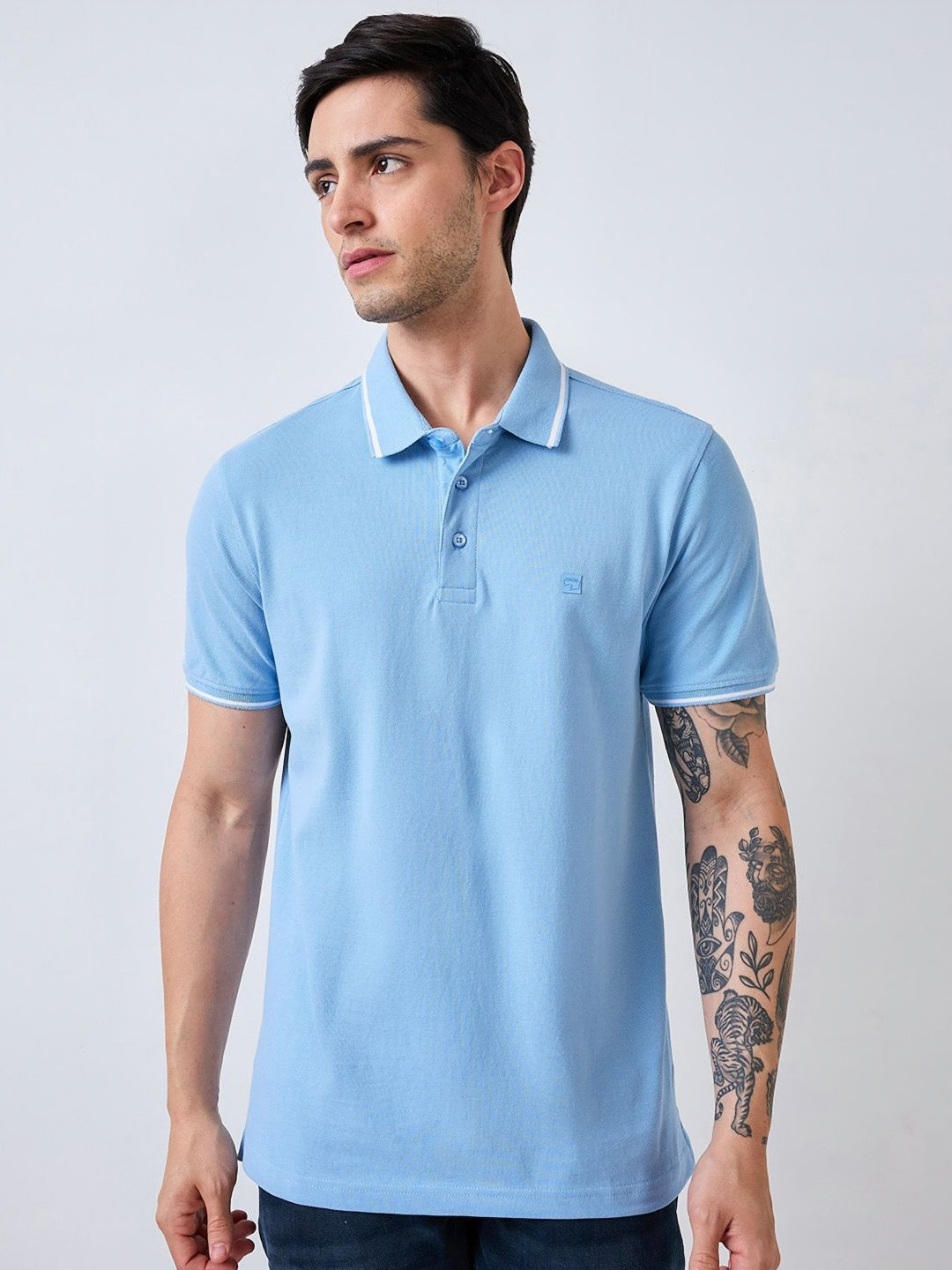 SPYKAR Men Polo Collar Slim Fit T-shirt