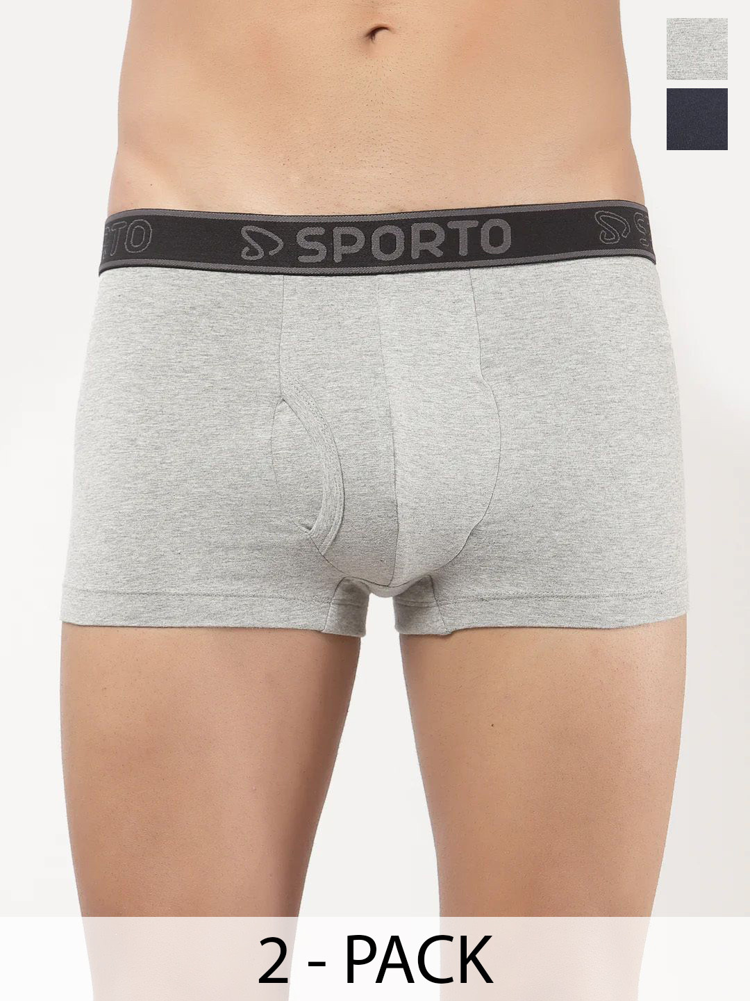 Sporto by Macho Men Pack Of 2 ShortTrunk Sprto_M1022-G(1)-N(1)-S Trunk