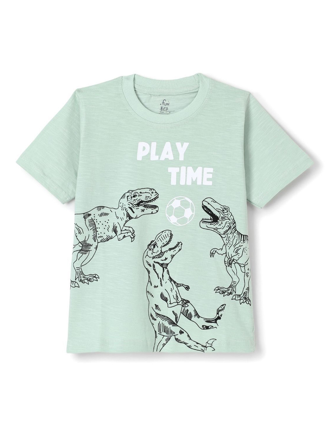 FUNKRAFTS Boys Floral Printed Applique T-shirt