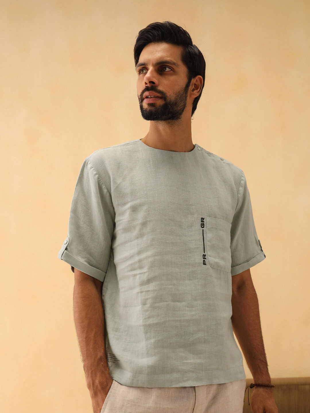 PRIMAL GRAY Men Slim Fit Opaque Casual Shirt