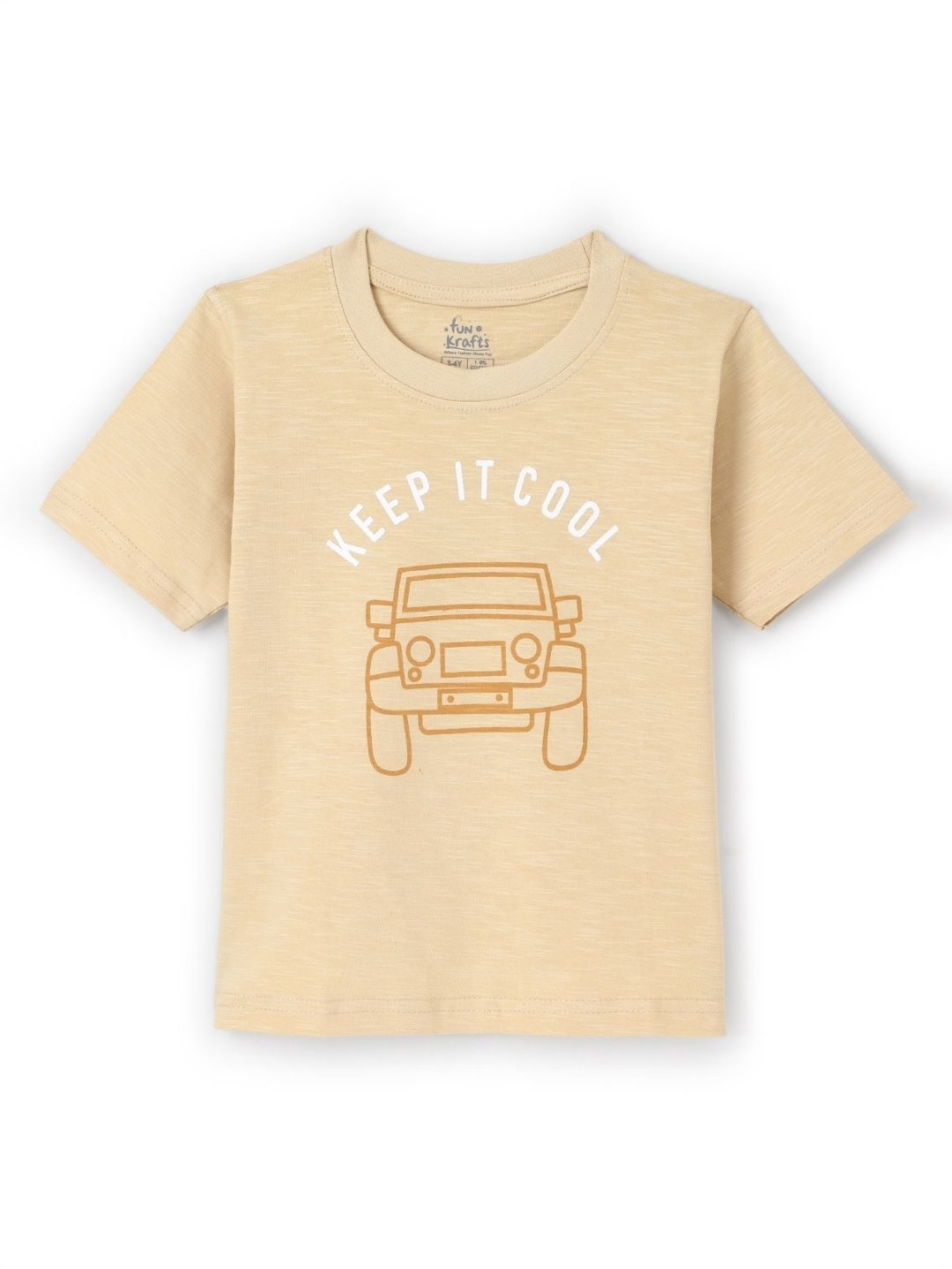 FUNKRAFTS Boys Printed Applique T-shirt