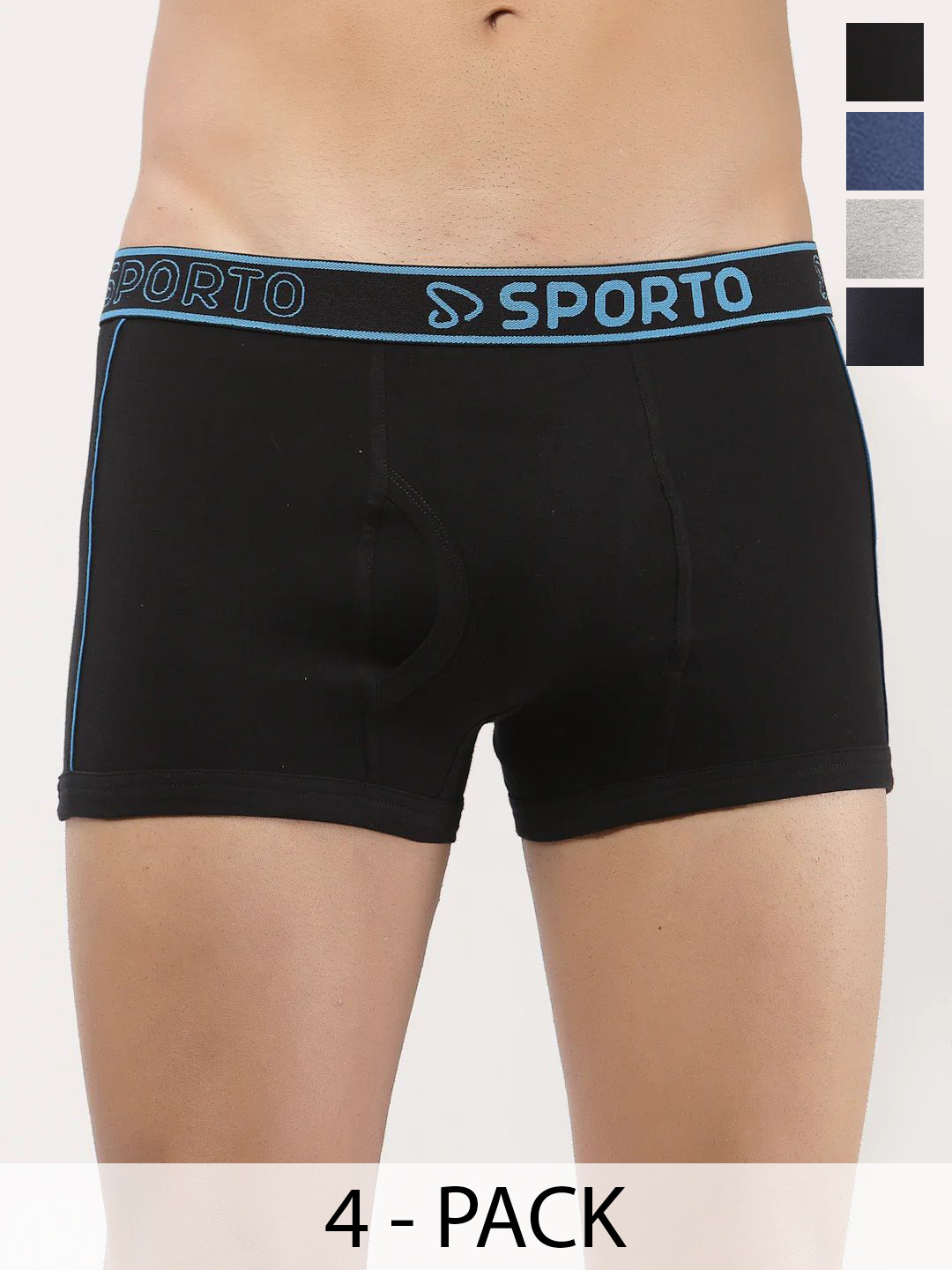 Sporto by Macho Pack Of 4 Anti-Rash Short Trunk