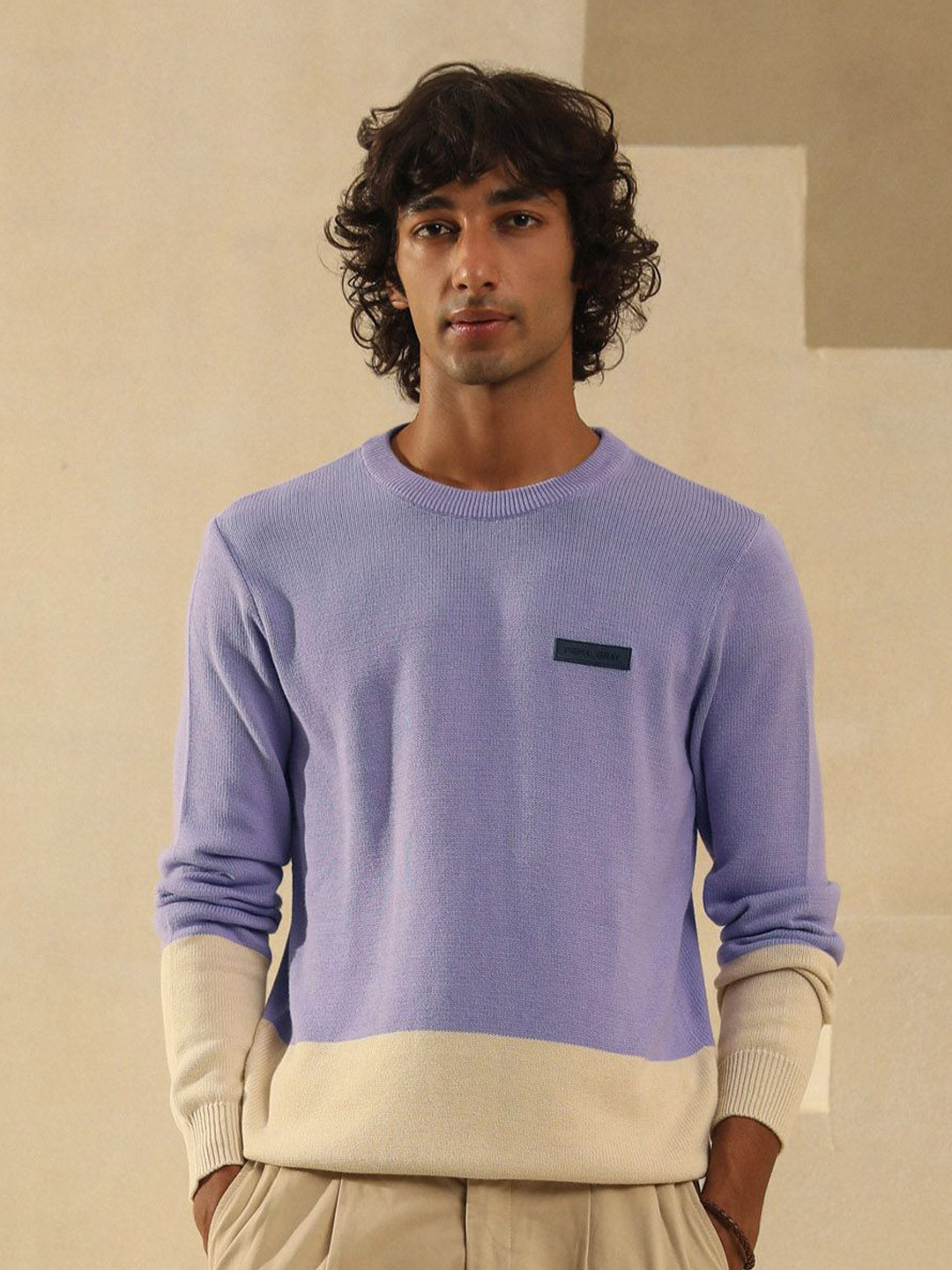 PRIMAL GRAY Men Colourblocked Pullover