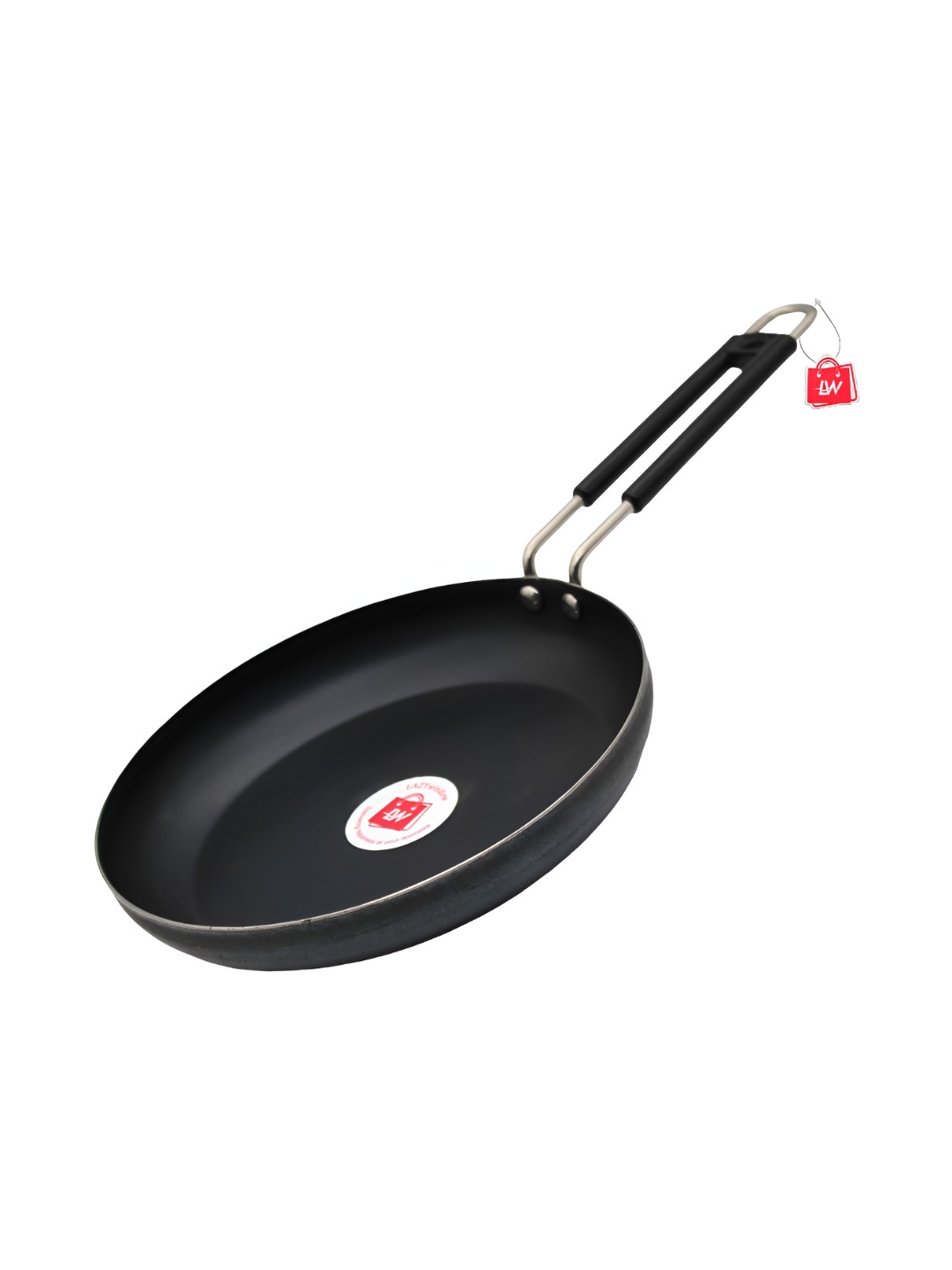 LAZYwindow Black Iron Dishwasher and Microwave Safe Iron fry Pan