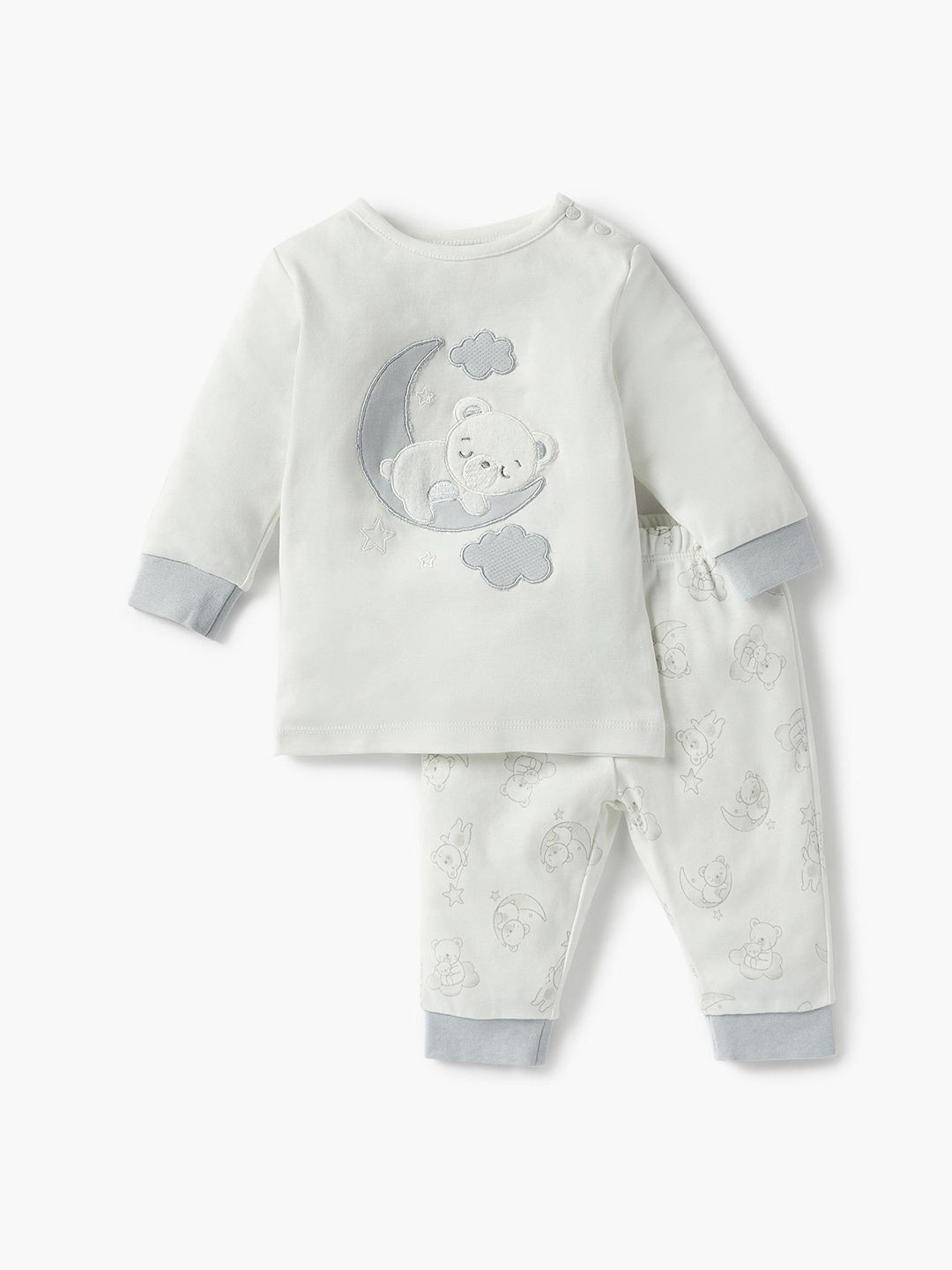 Giggles by Babyshop Boys Graphic Printed Pure Cotton Graphic Print Night suit