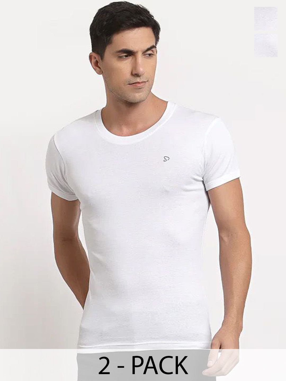 Sporto By Macho Pack Of 2 Pure Cotton Undershirt Sporto_Undershirt-White-RNS-2-XS Vest