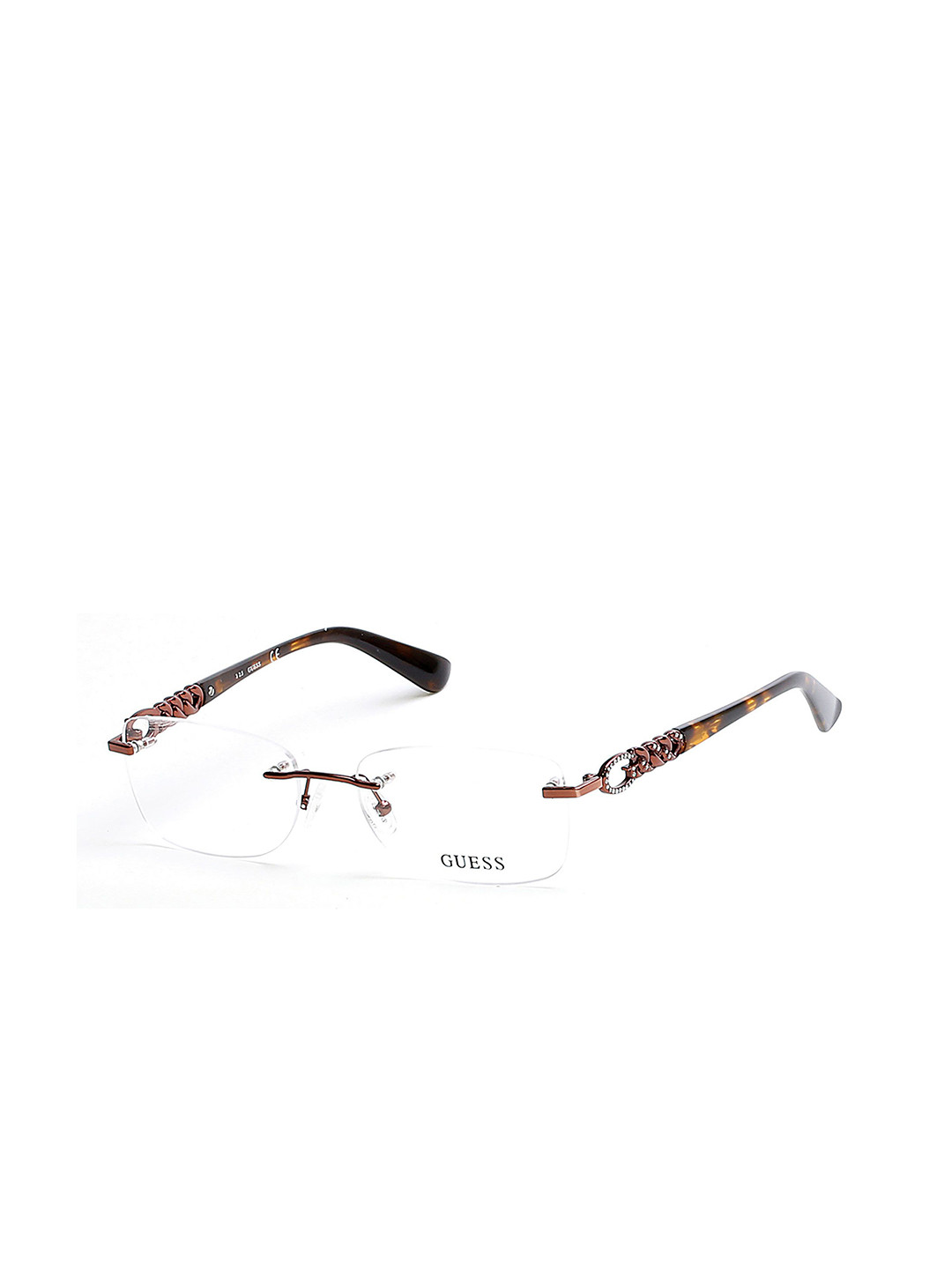 GUESS Men Rimless Round Rectangle Frames