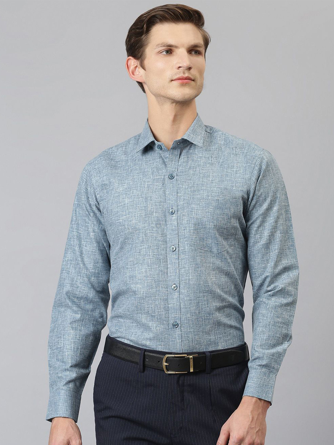 ACCOX Men Regular Fit Textured Formal Shirt