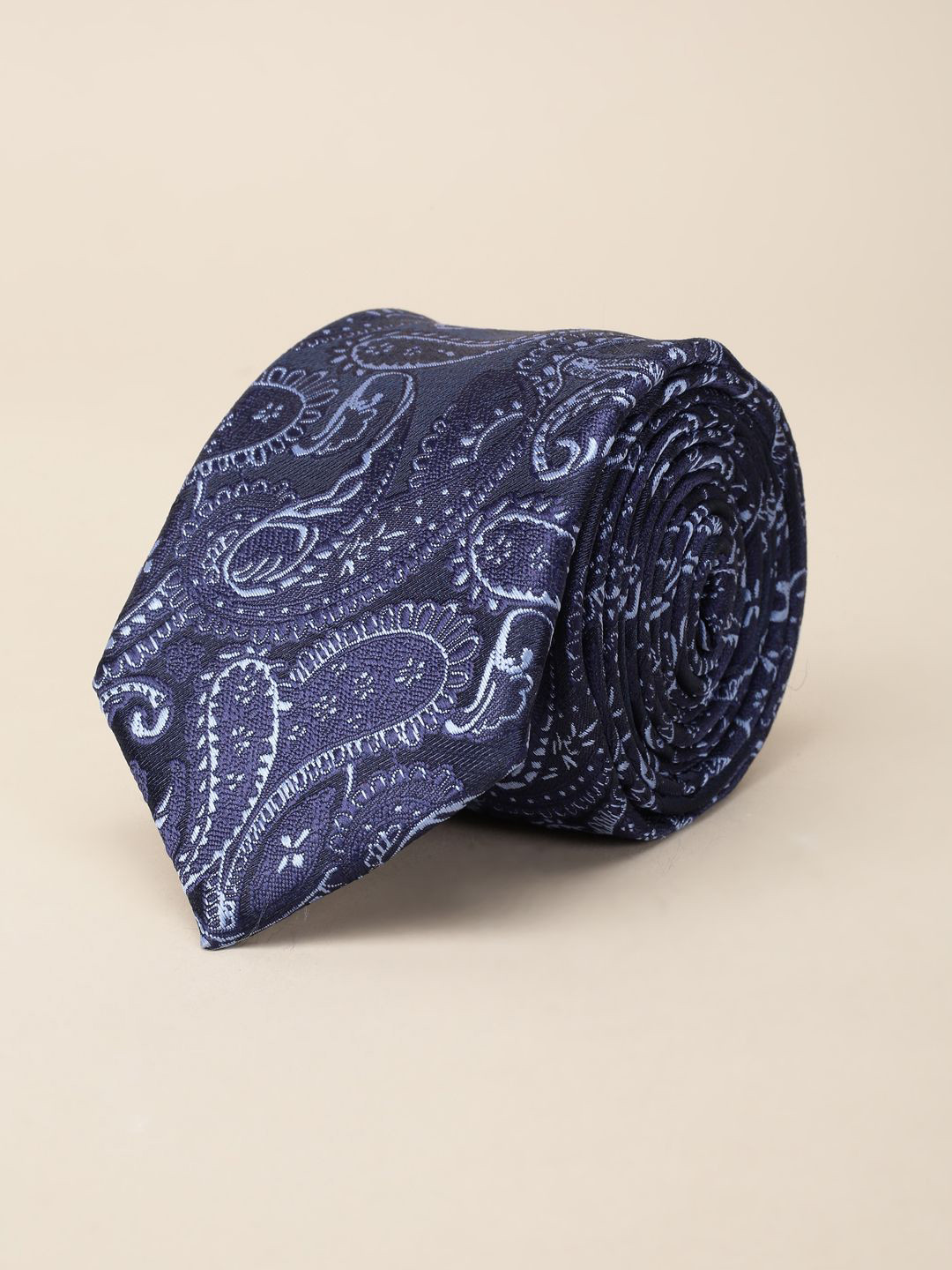 Louis Philippe Men Woven Design Embroidered Tie