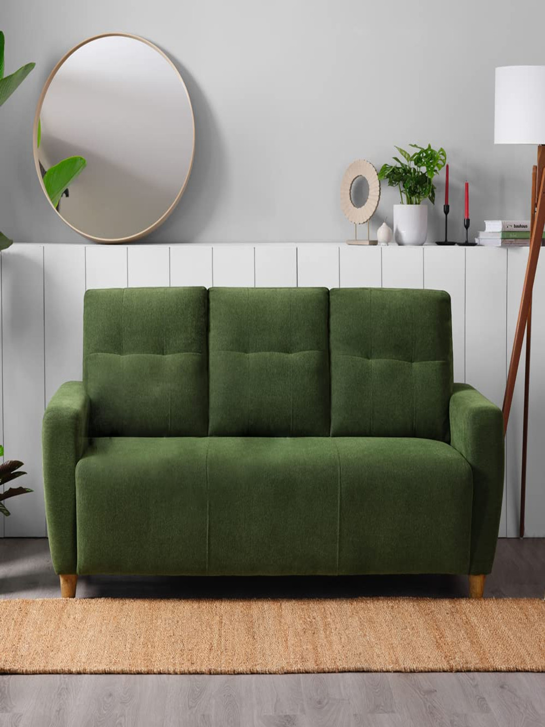 Sleepyhead Yolo 3 Seater Sofa Fabric Avocado Green  3 Person Sofa